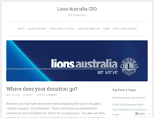 Tablet Screenshot of lionsaustralia.com
